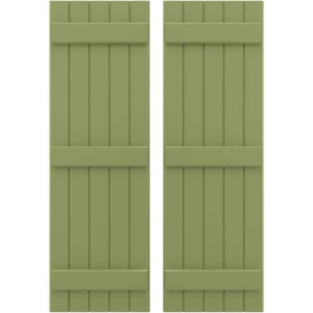 Ekena Millwork Americraft 5-Board, 3 Batten Exterior Real Wood Joined Board-n-Batten Shutters, ARW401BB518X58MGH, PR ARW401BB518X58MGH